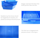 YES4PETS Lift and Sift Self Cleaning Kitty Litter Trays Cat Litter Tray Toilet Sifting Slotted Trays - Close-Up Angle