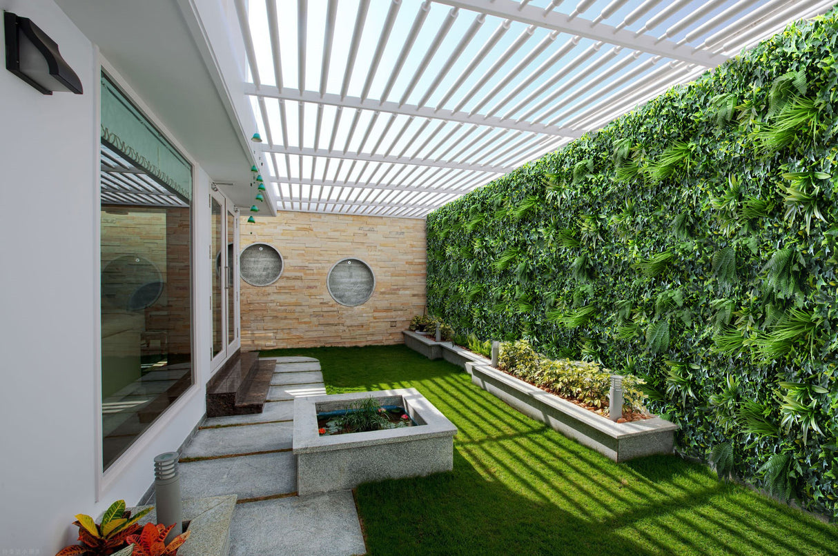 YES4HOMES 5 SQM Artificial Plant Wall D?cor Grass Panels Vertical Garden Foliage Tile Fence 1X1M