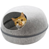 Large Cave Cat Soft Cushion Igloo Kitten Cat Bed Mat House Dog Puppy - Front View