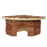 YES4PETS M Natural Wooden Hamster Mouse Gerbil Playground Rats Pets Toys Play Small Birds House Garden Decor