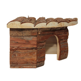 YES4PETS L Wooden Hamster Mouse Gerbil Playground Rats Pets Toys Play Small Birds Mini Rabbit House - Front View