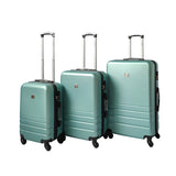 Green ABS Luggage Suitcase Set 3 Code Lock Travel Carry Bag Trolley S M L