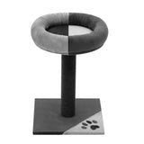 Grey Cat Scratching Tree Scratcher Post Pole Furniture Gym House - Front View