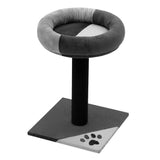 Grey Cat Scratching Tree Scratcher Post Pole Furniture Gym House - Side View
