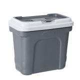30L Pet Dogs Puppy Food Storage Storer Container w/ Scoop Grey - Side View