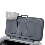 30L Pet Dogs Puppy Food Storage Storer Container w/ Scoop Grey - 45-Degree Angle