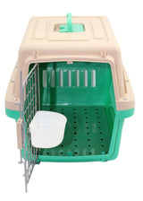 YES4PETS Medium Dog Cat Crate Pet Carrier Airline Cage With Bowl & Tray-Green - Side View