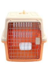 YES4PETS Large Dog Cat Crate Pet Carrier Rabbit Airline Cage With Tray And Bowl Orange - Side View