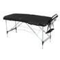 YES4HOMES 2 Fold 6cm Thickness Foam Portable Aluminium Massage Table Massage Bed Beauty Therapy Black