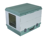 YES4PETS XL Portable Cat Toilet Litter Box Tray Foldable House with Handle and Scoop Green - Side View