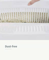 YES4PETS Large Cat Litter Tray Box Kitty Toilet with Rack Scoop Drawer-Style Cleaning Box White - Top-Down View