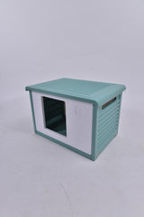 YES4PETS Small Plastic Pet Dog Puppy Cat House Kennel Green - Side View