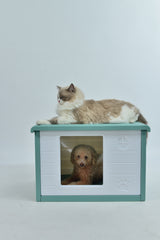 YES4PETS Small Plastic Pet Dog Puppy Cat House Kennel Green - 45-Degree Angle