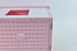 YES4PETS Small Plastic Pet Dog Puppy Cat House Kennel Pink - Top-Down View