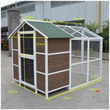 YES4PETS XXL Aviary Pigeon Bird Cage Wooden Outdoor House Pigeon Breeding Cage - Side View