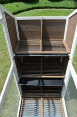 YES4PETS XXL Aviary Pigeon Bird Cage Wooden Outdoor House Pigeon Breeding Cage - Top-Down View