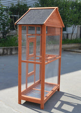 YES4PETS Wooden XXL Pet Cages Aviary Carrier Travel Canary Parrot Bird Cage - Side View