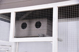 YES4PETS Wooden XXL Pet Cages Aviary Carrier Travel Canary Parrot Bird Cage Grey - 45-Degree Angle
