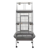 YES4PETS 174 cm Large Bird Budgie Cage Parrot Aviary With Metal Tray and  Wheel - Front View