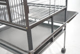 YES4PETS 174 cm Large Bird Budgie Cage Parrot Aviary With Metal Tray and  Wheel - Low Angle