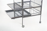 YES4PETS 174 cm Large Bird Budgie Cage Parrot Aviary With Metal Tray and Wheel - Side View