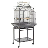 YES4PETS Large Bird Budgie Cage Parrot Aviary Carrier With Stand & Wheel - Front View