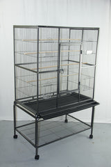 YES4PETS 140 cm Large Bird Cage Parrot Budgie Aviary With Stand - 45-Degree Angle