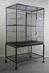 YES4PETS 140 cm Large Bird Cage Parrot Budgie Aviary With Stand - Rear View
