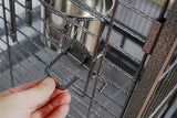 YES4PETS XXXL 185 cm Bird Cage Pet Parrot Aviary  Perch Castor Wheel Removable Divider - Top-Down View