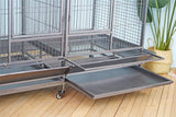 YES4PETS XXXL 185 cm Bird Cage Pet Parrot Aviary  Perch Castor Wheel Removable Divider - 45-Degree Angle