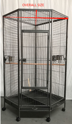 YES4PETS 162cm Large Corner Bird Cage Pet Parrot Aviary Perch Castor Wheel, image 3
