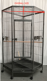 YES4PETS 162cm Large Corner Bird Cage Pet Parrot Aviary Perch Castor Wheel - Side View