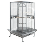 YES4PETS 161 cm XL Corner Bird Cage Pet Parrot Aviary Perch Castor Wheel - Front View