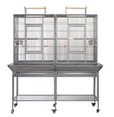 YES4PETS XL 184 cm Bird Cage Pet Parrot Aviary  Perch Castor Wheel Removable Divider - Front View