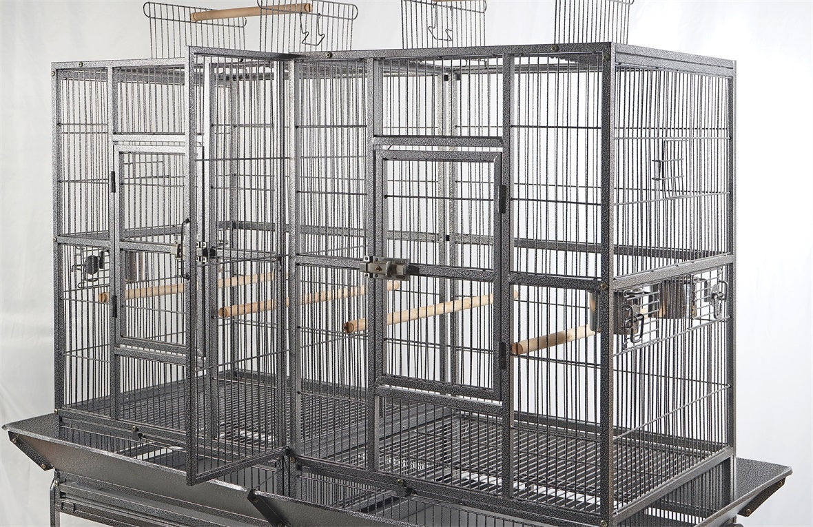 YES4PETS XL 184 cm Bird Cage Pet Parrot Aviary Perch Castor Wheel Removable Divider