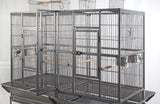 YES4PETS XL 184 cm Bird Cage Pet Parrot Aviary  Perch Castor Wheel Removable Divider - Side View