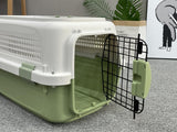 YES4PETS Medium Dog Cat Rabbit Crate Pet Kitten Carrier Parrot Cage Green - Side View