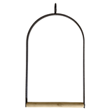 YES4PETS Bird Cage Jumbo Swing Metal Arch Frame Wood Perch Canary Pet Parrot Hanging Toy - Front View