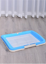 YES4PETS Large Portable Dog Potty Training Tray Pet Puppy Toilet Trays Loo Pad Mat Blue - Front View