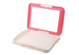 YES4PETS Large Portable Dog Potty Training Tray Pet Puppy Toilet Trays Loo Pad Mat Pink - Front View