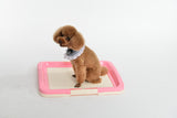YES4PETS Large Portable Dog Potty Training Tray Pet Puppy Toilet Trays Loo Pad Mat Pink - Side View