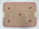 YES4PETS Small Portable Dog Potty Training Tray Mat Pet Puppy Toilet Trays Loo Pad Pink - Side View