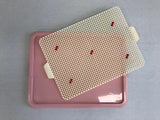 YES4PETS Large Portable Dog Potty Training Tray Pet Puppy Toilet Trays Loo Pad Mat Pink - Front View