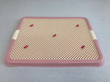 YES4PETS Large Portable Dog Potty Training Tray Pet Puppy Toilet Trays Loo Pad Mat Pink - Top-Down View