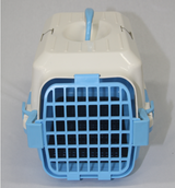 YES4PETS Small Dog Cat Crate Pet Carrier Rabbit Guinea Pig Cage With Tray-Blue - Front View