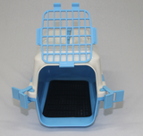 YES4PETS Small Dog Cat Crate Pet Carrier Rabbit Guinea Pig Cage With Tray-Blue - Side View