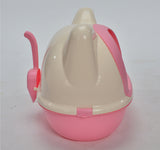 YES4PETS Large Hooded Cat Toilet Litter Box Tray House With Scoop Pink - Front View
