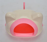 YES4PETS Large Hooded Cat Toilet Litter Box Tray House With Scoop Pink - Side View