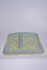 YES4PETS Medium Portable Dog Potty Training Tray Pet Puppy Toilet Trays Loo Pad Mat Blue - Front View