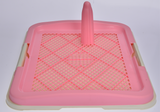 YES4PETS Large Portable Dog Potty Training Tray Pet Puppy Toilet Trays Loo Pad Mat Pink - Front View